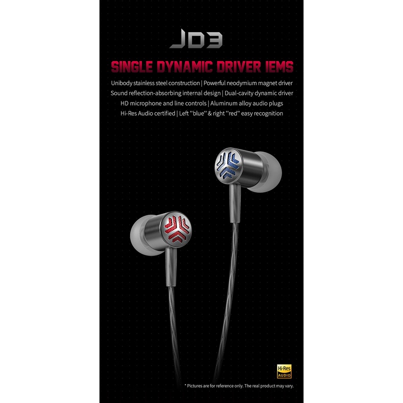 fiio-jd3-หูฟัง-1-ไดรเวอร์-dynamic-พร้อมไมค์-บอดี้แสตนเลส