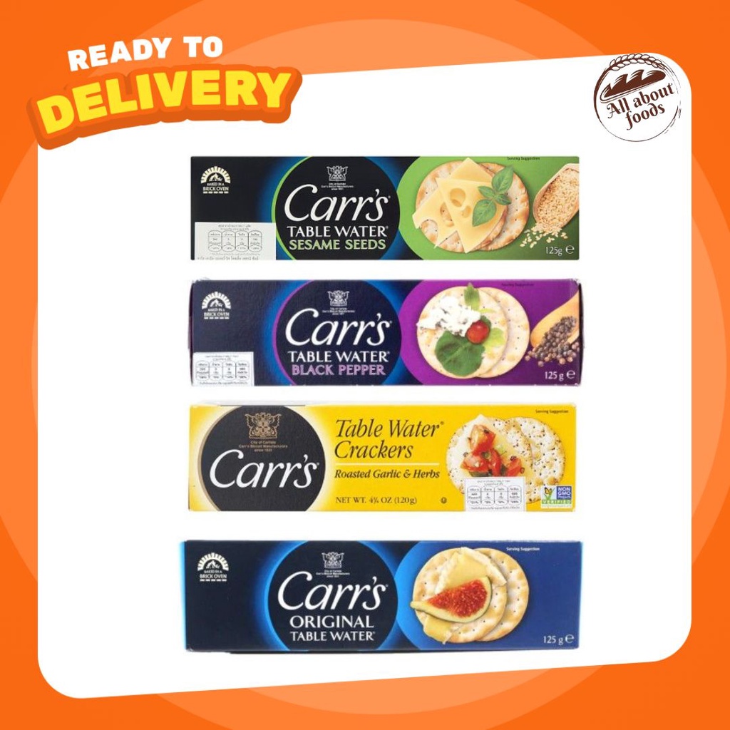 Carr's Table Water Craker 4 รสชาติ Original , Sesame Seed , Black ...