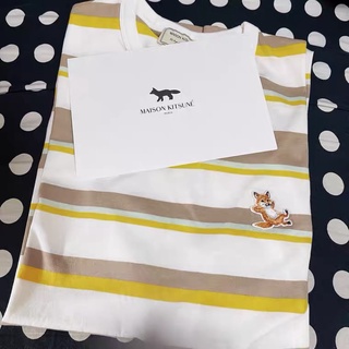 mk striped fox embroidery cotton t-shirt  bkpp