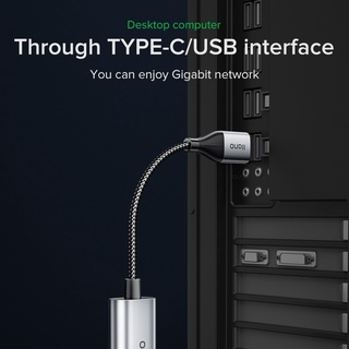 ภาพขนาดย่อของภาพหน้าปกสินค้าส่งไวจากไทย Llano อะแดปเตอร์การ์ดเครือข่าย USB3.0 Type C 2 in 1 เป็นอีเธอร์เน็ต RJ45 100 1000Mbps สําหรับคอมพิวเตอร์ แล็ปท็อป จากร้าน llano.th บน Shopee ภาพที่ 3