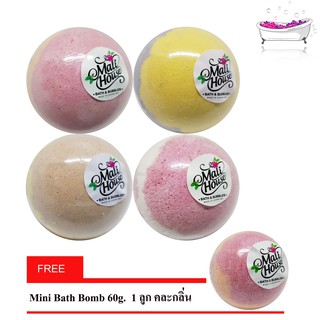 ภาพขนาดย่อของสินค้า4 กลิ่นX150g Bath Bombs Bubble บาธบอม สบู่สปาสำหรับแช่ในอ่าง Love Spell,Black R&V,Honey B,Rose ฟรี Mini BB 60g. 1 ลูก