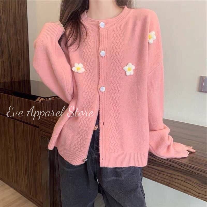 cardigan-daisy-เสื้อแขนยาวไหมพรมเนื้อหนานุ่มดอกเดซี่