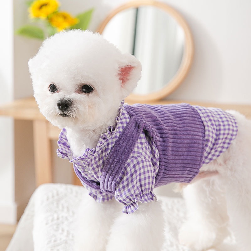 ภาพหน้าปกสินค้าชุดสัตว์เลี้ยงสุดน่ารักสีม่วง Purple Two-Piece Cloth ชุดแมว ชุดหมา ชุดสัตว์เลีั้ยง ชุดสุนัข ชุดแมวน่ารัก จากร้าน minihabits บน Shopee