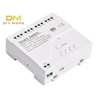 DIYMORE Tuya APP Micro USB5V/DC7-32V 4-way three-mode Wifi remote control relay switch module with 433 remote control function