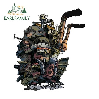 Earlfamily สติกเกอร์ไวนิล ลายอนิเมะ Howls Moving Castle ขนาด 13 ซม. x 11.3 ซม. สําหรับติดตกแต่งรถยนต์ แล็ปท็อป