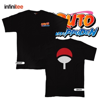 ไม่มีที่สิ้นสุด Naruto Shippuden Uchiha Logo Symbol Shirt in Black  เสื้อยืด  สำหรับผู้ชาย Women T Shirt Tees Tops