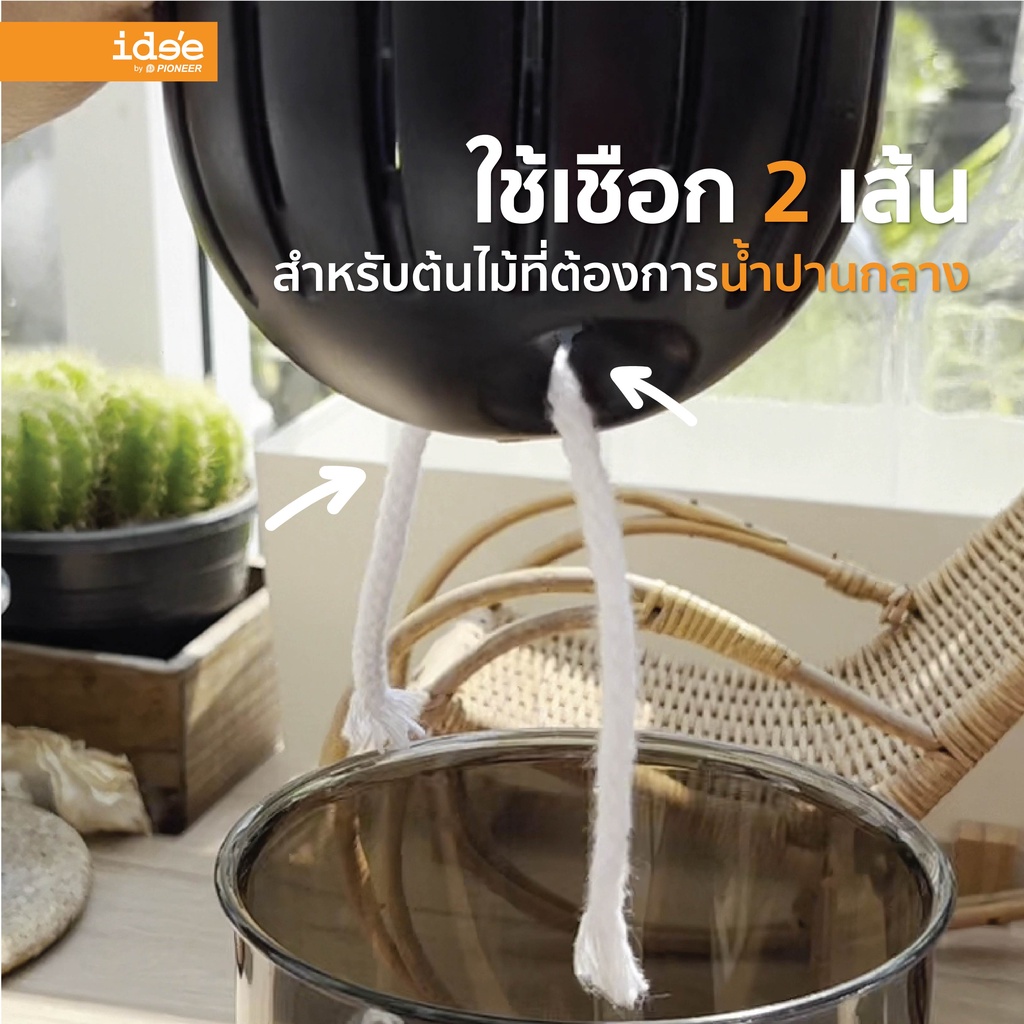 ภาพสินค้าide'e  NEW  กระถางต้นไม้รดน้ำอัตโนมัติ ขนาด 4 นิ้ว ทรงสูง รุ่น Self-watering (PN628LA) กระถางต้นไม้พลาสติก จากร้าน ideebypioneer บน Shopee ภาพที่ 3