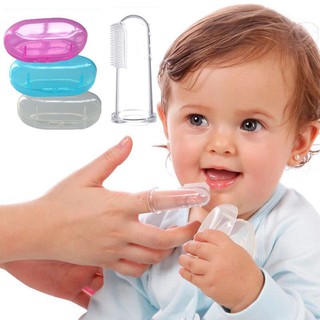 แปรงสีฟันซิลิโคนแบบสวมนิ้ว สำหรับเด็กทารก  1 ชิ้น  