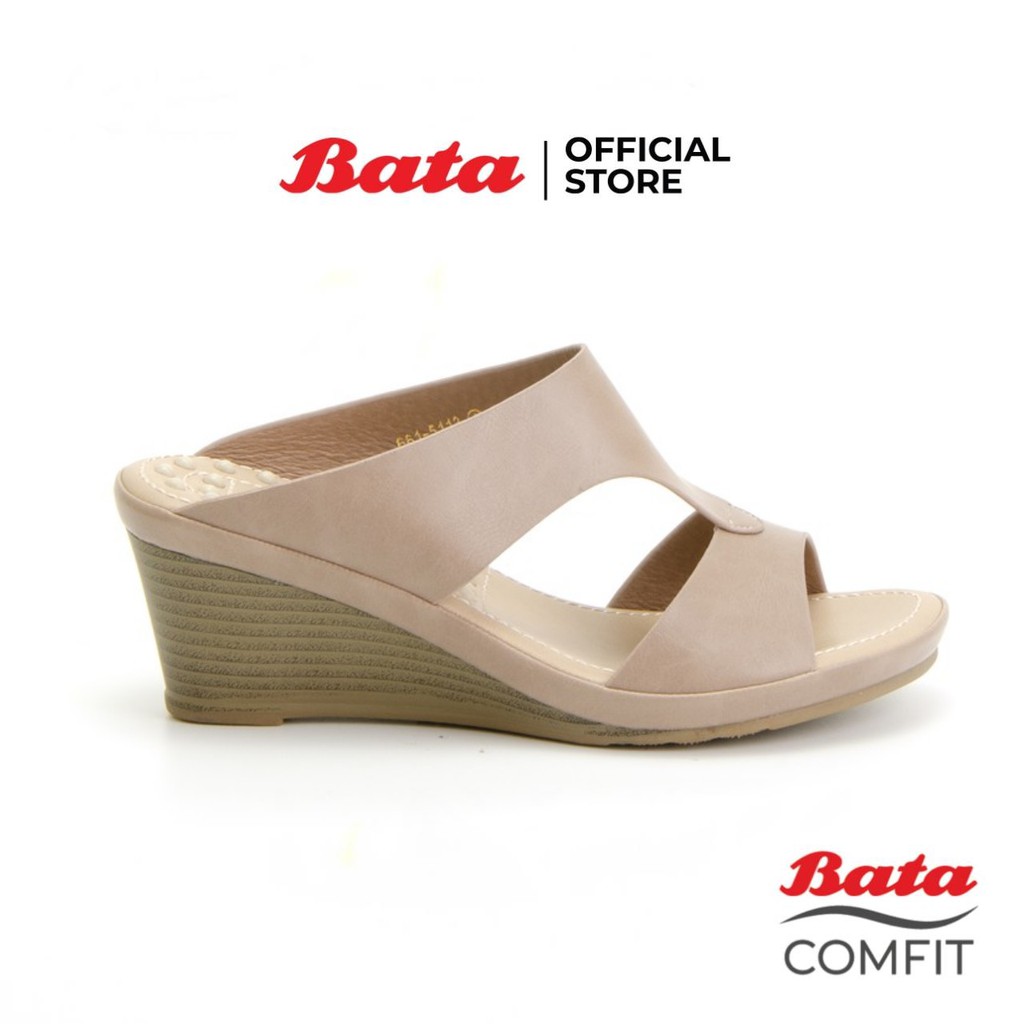 bata-บาจา-comfit-รองเท้าส้นสูงส้นเตารีด-แบบสวม-ใส่ง่าย-รองรับน้ำหนักเท้าได้ดี-สำหรับผู้หญิง-สูง-3-นิ้ว-สีชมพูกะปิ-รหัส-6615113