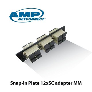 Commscope ยี่ห้อ AMP-Netconnect - Adapter Plate Duplex SC 12 Port MM. Snap-In 0-1278567-1
