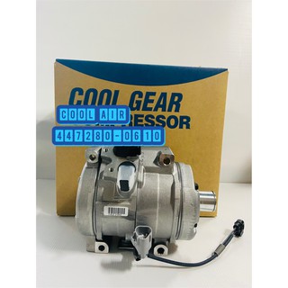 คอมเพรสเซอร์รหัส 447280-0610 compressor Toyota Commuter 2004 Diesel 10S17C