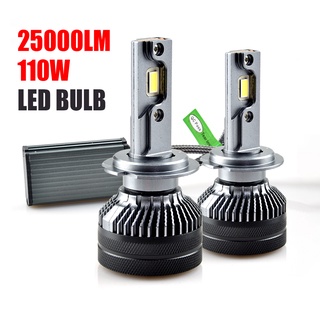 หลอดไฟหน้ารถยนต์ LED H4 110W H7 Canbus H11 9005 9006 H1 110W 25000lm 4300K 6000K สีขาวอบอุ่น