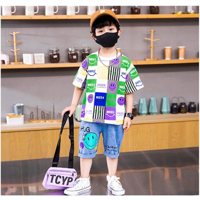 เสื้อผ้าเด็กผู้ชาย-ชุดเซ็ค2ชิ้น-เสื้อ-แฟชันเด็ก-เสื้อผ้าเด็กโต