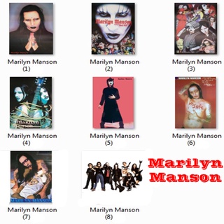 โปสเตอร์ Marilyn Manson (8แบบ) มาริลีน แมนสัน วง ดนตรี ศิลปิน อเมริกัน รูป ภาพ ติดผนัง สวยๆ poster (88x60และ76 x 52 ซม.)