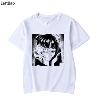 Junji Ito เสื้อยืดผู้ชายญี่ปุ่นอะนิเมะมังงะญี่ปุ่น Weeaboo โอตาคุสยองขวัญเสื้อยืดผ้าฝ้ายแขนสั้น 90 วินาทีวินเทจเสื้อที