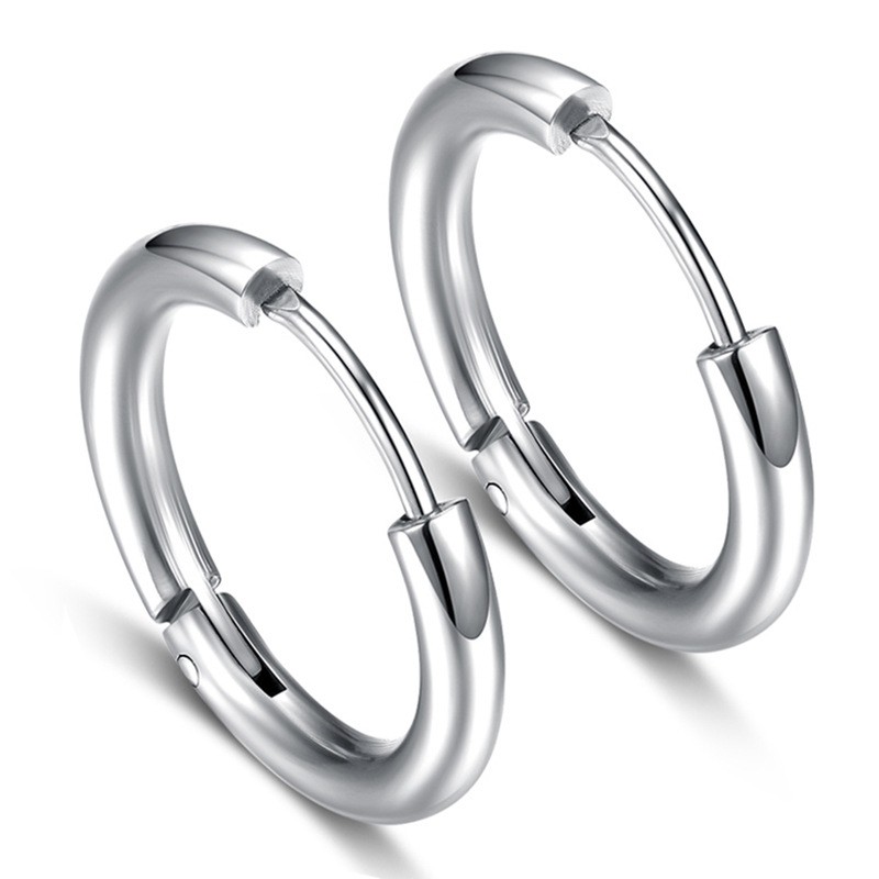 ต่างหูห่วงสแตนเลสวงกลมสไตล์พังก์-unisex-1-ชิ้น