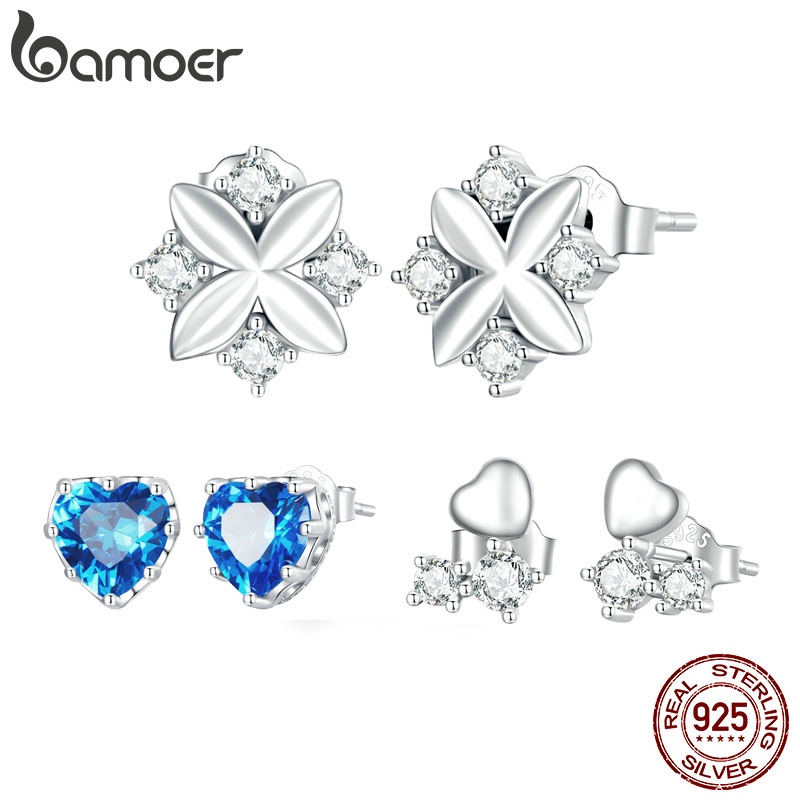 bamoer-ต่างหูเงิน-925-ลายดอกไม้-หัวใจ-สีฟ้า-เครื่องประดับแฟชั่น-สําหรับผู้หญิง-ของขวัญ