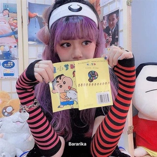 ภาพขนาดย่อของภาพหน้าปกสินค้าพร้อมส่งจากไทย ️ (M09) ถุงมือผ้าเปิดนิ้วสไตล์ jk ฮาราจุกุ E-girl แบบหลากสี จากร้าน kuro_bara บน Shopee