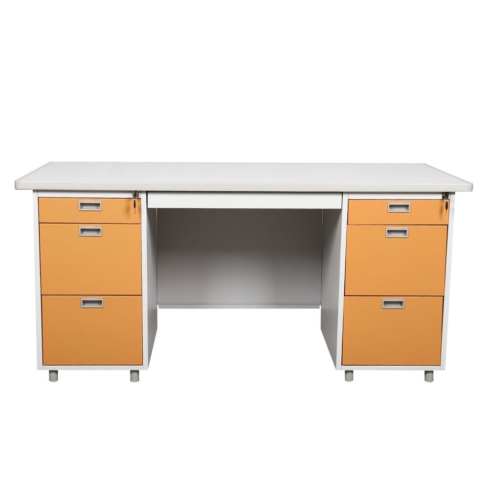 desk-desk-steel-159-5cm-dx-52-33-eg-brown-office-furniture-home-amp-furniture-โต๊ะทำงาน-โต๊ะทำงานเหล็ก-lucky-world-dx-52-3