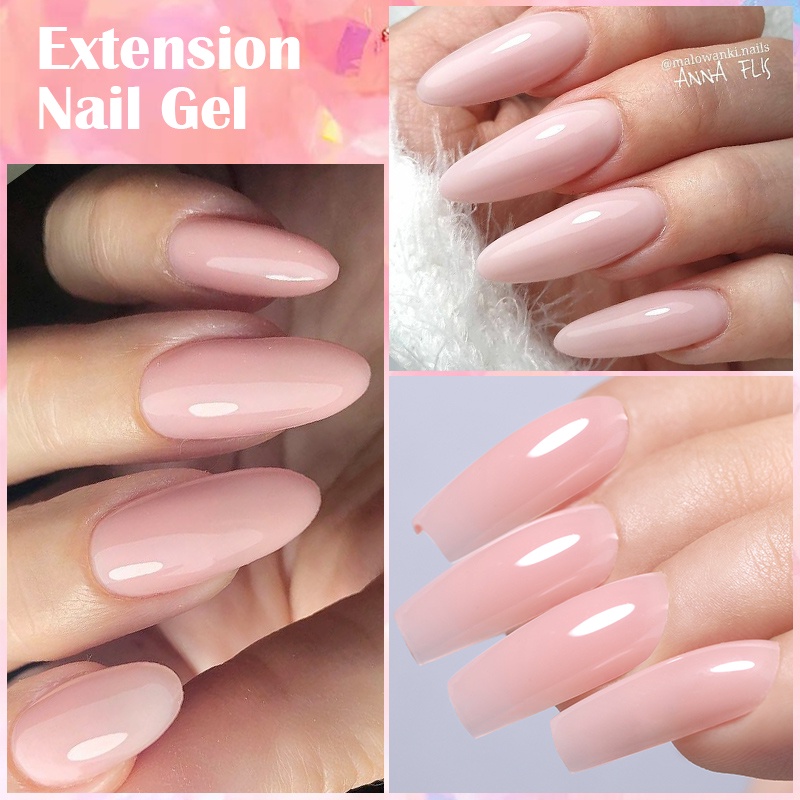 lilycute-อุปกรณ์ต่อเล็บเจล-uv-led-แบบใส-สีชมพู-สีขาว-สําหรับตกแต่งเล็บ