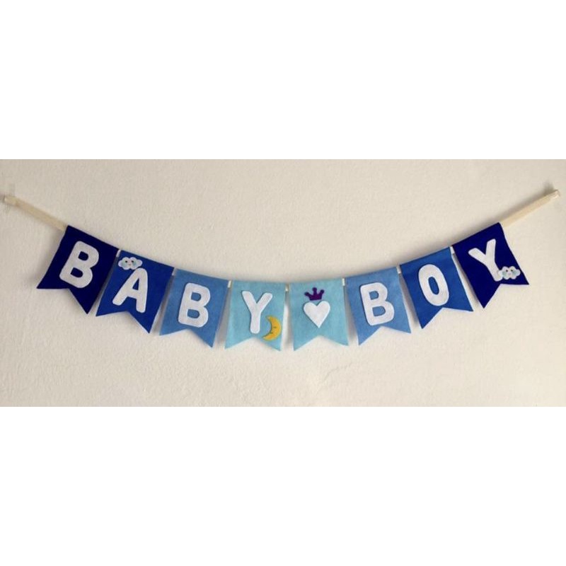 อักษรป้ายชื่อเด็ก-ธงbaby-boy