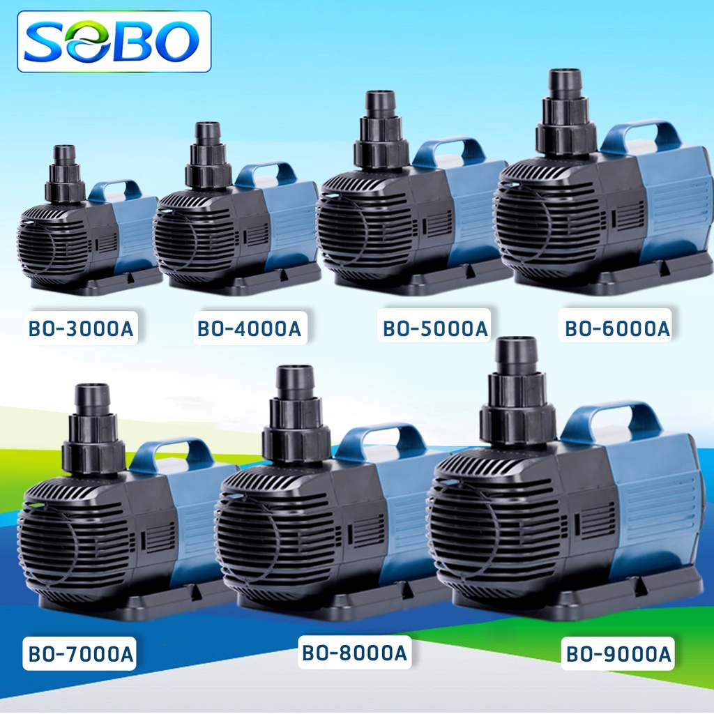 ปั๊มน้ำประหยัดไฟ-sobo-bo-3000a-4000a-5000a-6000a-7000a-8000a-ปั้มน้ำตู้ปลา-ปั้มน้ำบ่อปลา