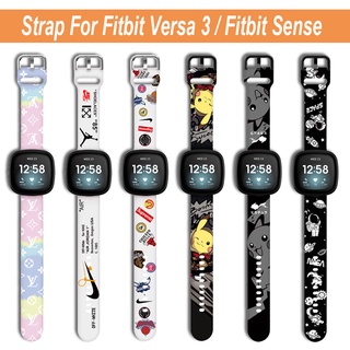 สายนาฬิกาข้อมือซิลิโคน ลายการ์ตูน แบบเปลี่ยน สําหรับ Fitbit Versa 3 / Fitbit Sense