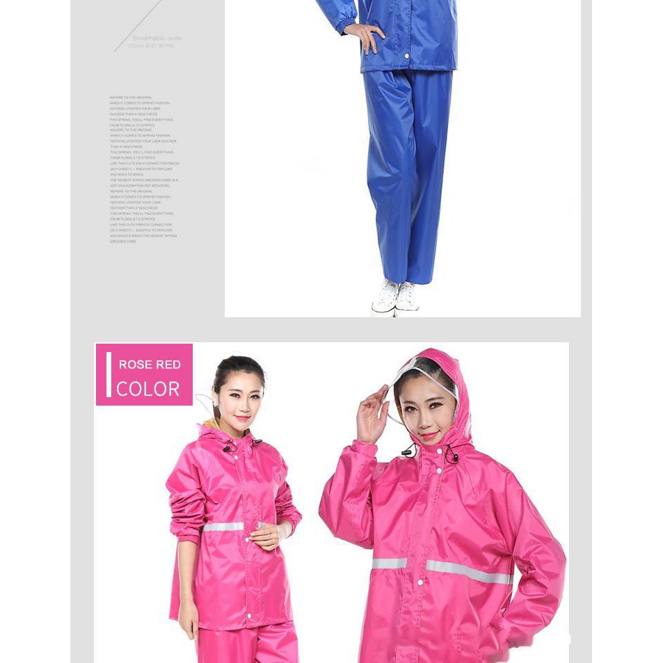 มี3สี-eco-home-ชุดกันฝน-เสื้อ-กางเกง-หมวก-hi-grade-คุณภาพดี-ซิบกันน้ำ-มีแถบสะท้อนแสง-waterproof-rain-suit