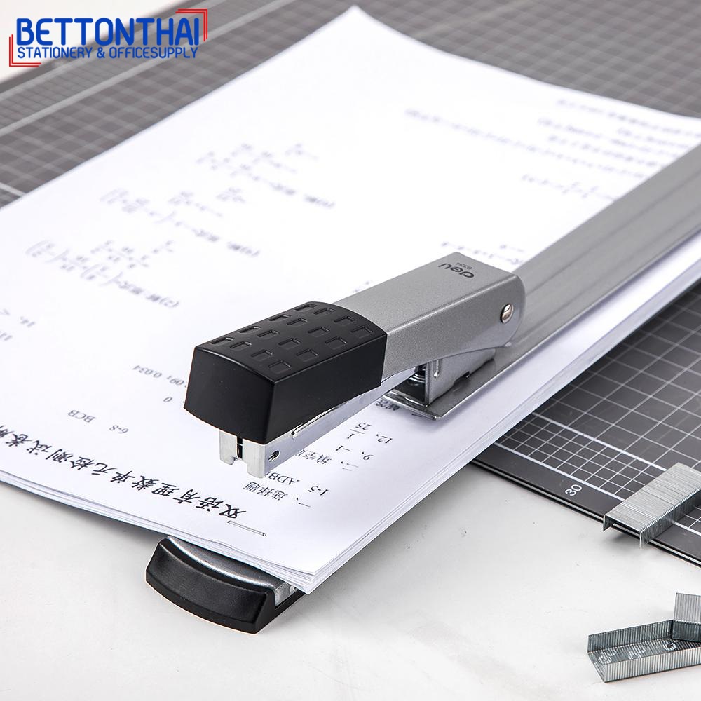 deli-0334-long-stapler-เครื่องเย็บกระดาษมุงหลังคา-ของแท้-100-สีดำ-เครื่องเย็บกระดาษ-ที่เย็บ-อุปกรณ์สำนักงาน