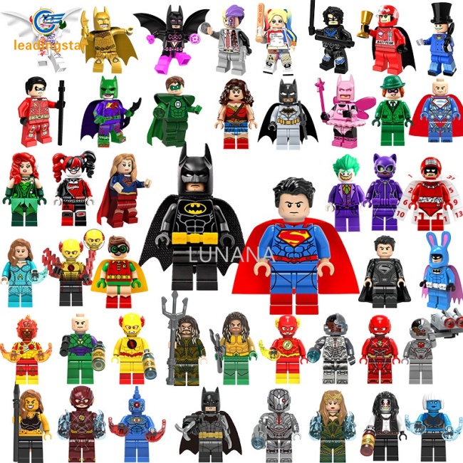 leadingstar-ของเล่นบล็อกตัวต่อเลโก้-รูปซุปเปอร์ฮีโร่-batman-superman-aquaman-wonder-woman-justice-league
