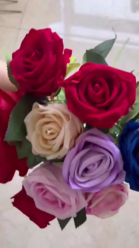 ช่อดอกกุหลาบปลอม-ผ้าไหม-สีแดง-สําหรับตกแต่งบ้าน-งานแต่งงาน-โต๊ะ-ของขวัญวันวาเลนไทน์-คริสต์มาส