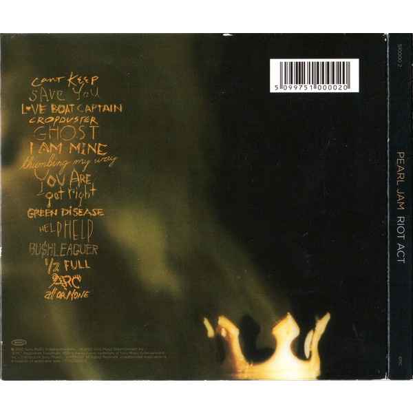 ซีดีเพลง-cd-pearl-jam-2002-riot-act-ในราคาพิเศษสุดเพียง159บาท