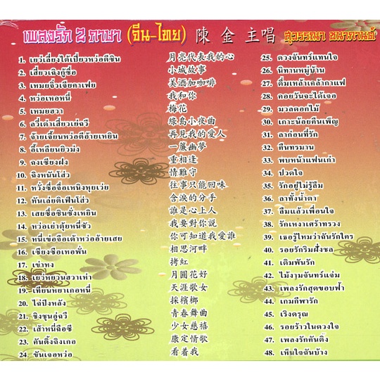 cd-mp3-เพลงสากล-เพลงรัก-2-ภาษา-จีน-ไทย-ชุด2-สุวรรณา-ชนากานต์-บันทึกจากแผ่นแท้-คุณภาพเสียง-100