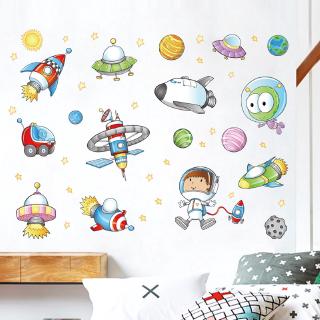 【Zooyoo】สติ๊กเกอร์ติดผนัง  Space Astronaut Space Manner Space Fixing wall stickers