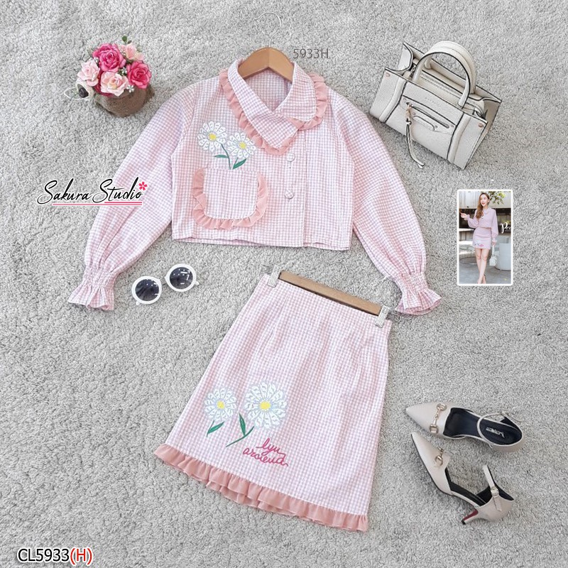 set-เสื้อ-blarzer-กระโปรงสั้นเข้าเซท