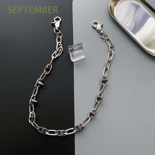 สินค้า September สายโซ่คล้องกางเกง ประดับหมุด สีเงิน สไตล์พังก์ สําหรับนักเรียน