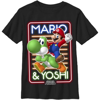 【🔥🔥】100%cotton เสื้อ ยืด ราคา ส่ง Boys Nintendo Mario And Yoshi T-Shirt men เสื้อ ยืด ผู้ชาย คอกลม โอเวอร์ ไซส์