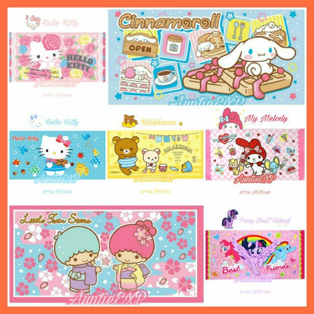 ผ้าเช็ดตัว-ลิขสิทธิ์แท้-sanrio-ผ้าขนหนู-ลายการ์ตูน-ไซส์ใหญ่-พันได้รอบตัว-แท้-100