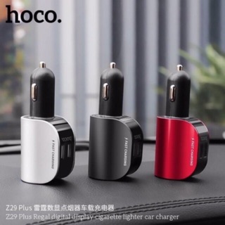 HOCO Z29Plus ที่ชาร์จในรถ Dual USB 5A Max Car Charger LED Digital Display