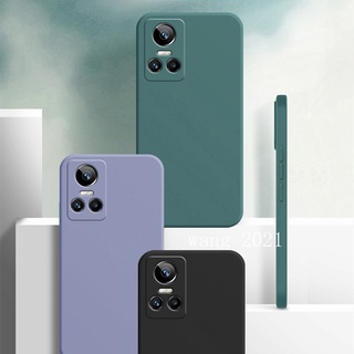 เคส For Realme GT Neo 3 3T Neo 2 GT 2 Pro Casing New Straight Edge Liquid Silicone Phone Case Matte Multicolor Soft Case Back Cover เคสโทรศัพท