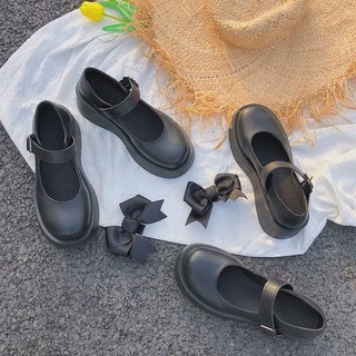 น้องสาวนุ่ม Mary Jane รองเท้าส้นเตี้ยหญิงย้อนยุค 2020 โบว์ฤดูร้อน JK นักเรียนญี่ปุ่นหญิงสไตล์อังกฤษรองเท้าหญิง