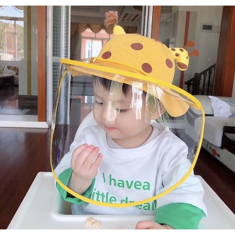 รูปภาพสินค้าแรกของurtoys พร้อมส่งที่ไทย หมวกเด็ก หมวกเด็กพร้อมเฟสชิว หมวกเด็กทารก face shield 038