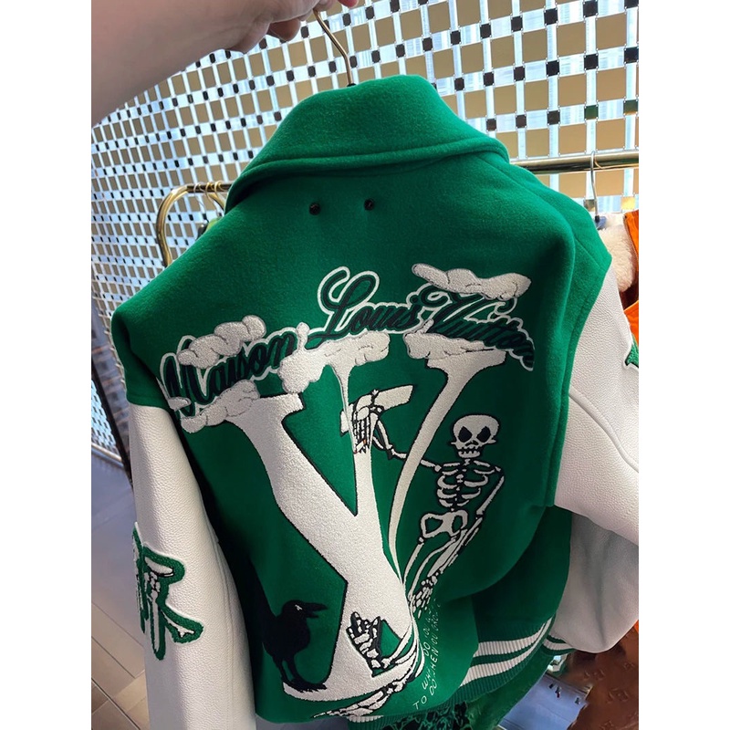 Buy Louis Vuitton Varsity Jacket In Green - 1A9722