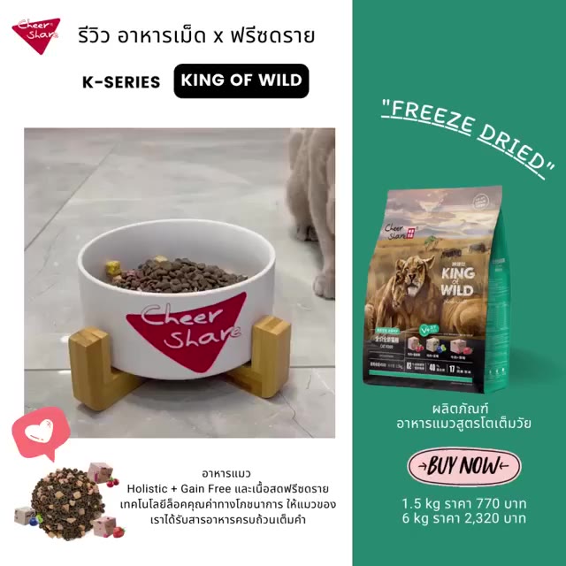 cheershare-king-of-wild-สูตร-freeze-dried-และ-mother-amp-baby-cat-อาหารเม็ดแมว-เกรด-holistic-grain-free-ขนาด-1-2-1-5กิโลกรัม-banlu375