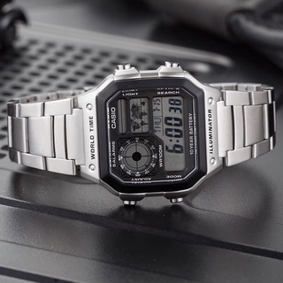 ภาพขนาดย่อของภาพหน้าปกสินค้าCa sio นาฬิกาข้อมือผู้ชาย รุ่น AE-1200WHD-1A สีเงิน สายสเตนเลส สินค้ามีประกัน จากร้าน g_watch_ บน Shopee