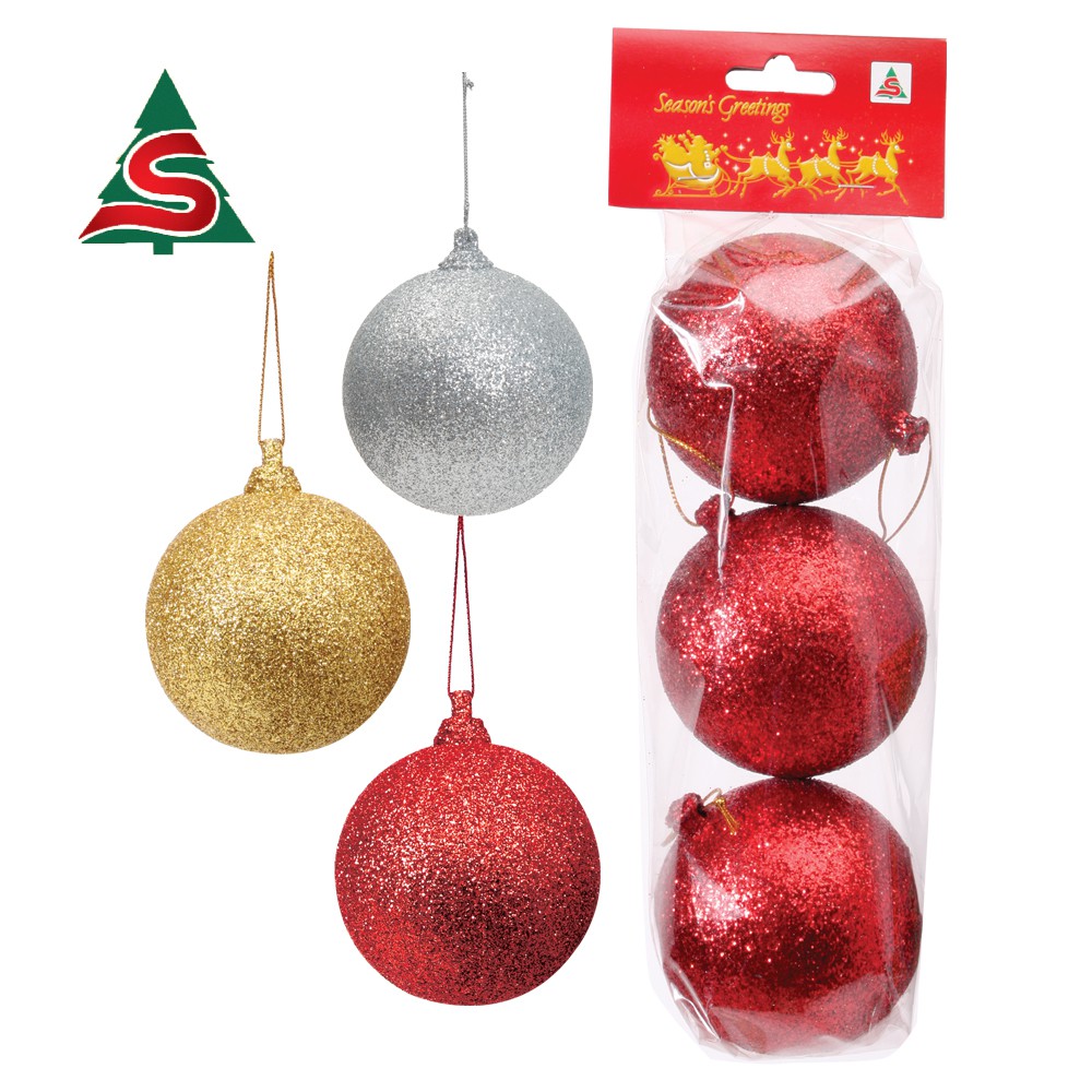 ภาพหน้าปกสินค้าบอลกากเพชร ขนาด 7-8 cm ใช้สำหรับตกแต่งต้นคริสต์มาส Ornaments จากร้าน svofficial บน Shopee
