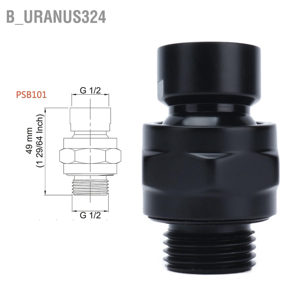 b-uranus324-g1-2-top-shower-adapter-adjustable-copper-head-holder-home-bathroom-accessory-black