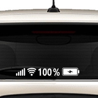 สติกเกอร์ ติดกระจกรถ ด้านหน้า หลัง WIFI 100% แบตเตอรี่ *แจ้งเปลี่ยนสี ทางแชท* sticker car ตกแต่งกระจกหลังรถ