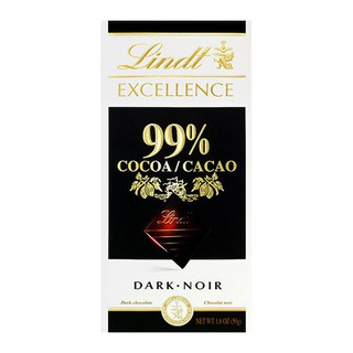 Lindt Excellence 99% cocoa ลินด์ ดาร์กช็อกโกแลตบาร์ นำเข้าจากสวิตเซอร์แลนด์ ขนาด 50g
