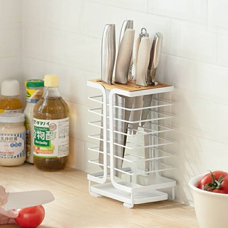 สินค้า ที่เก็บมีดบนเคาน์เตอร์ ชั้นวาง Countertop knife storage rack A0380 ✔สินค้าพร้อมส่ง White/260